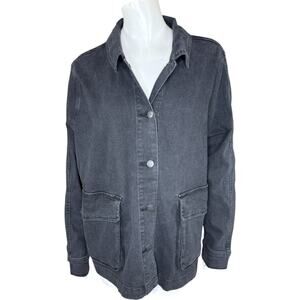Me by Jennie Garth The Dylan Denim Jacket Washed Black 1X NWT Casual Pockets